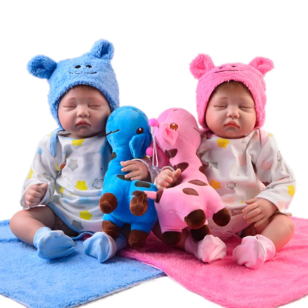 

New 22 Inch 55 cm Lifelike Dolls Reborn Soft Silicone Body Babies Sleeping Reborn Doll For Wholesale Kids Playmates Gift