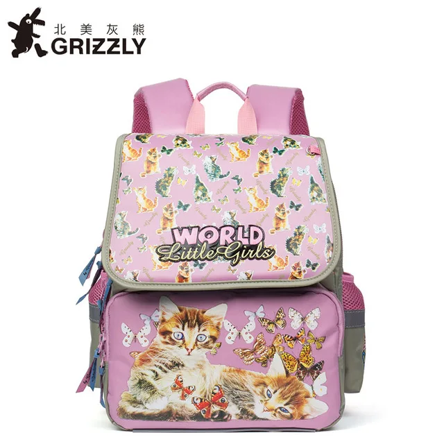 

2019 Fashion Cute Cartoon Floral Children School Bags Nylon Waterproof Orthopedic School Backpacks for Girls Double Shoulder Bag