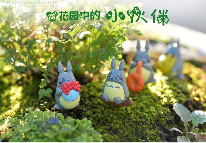 ZOCDOU 10 шт. Tonari No Totoro японский аниме Кот маленькое пастбище Статуэтка ремесла орнамент миниатюры домашний декор