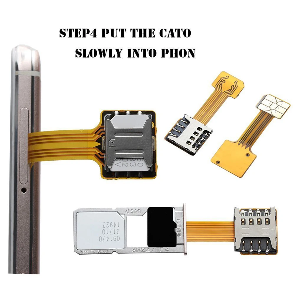 TF Hybrid Sim Slot Dual SIM Card Adapter Micro SD Extender for Android Phone