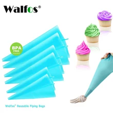 Walfos saco de confeitar reutilizável, saco para confeiteiro, ferramenta para decoração de bolos