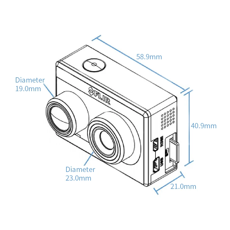 FLIR Duo/FLIR Duo R Компактный двойной датчик тепловизор камера Zize же для Gopro специально для Дронов