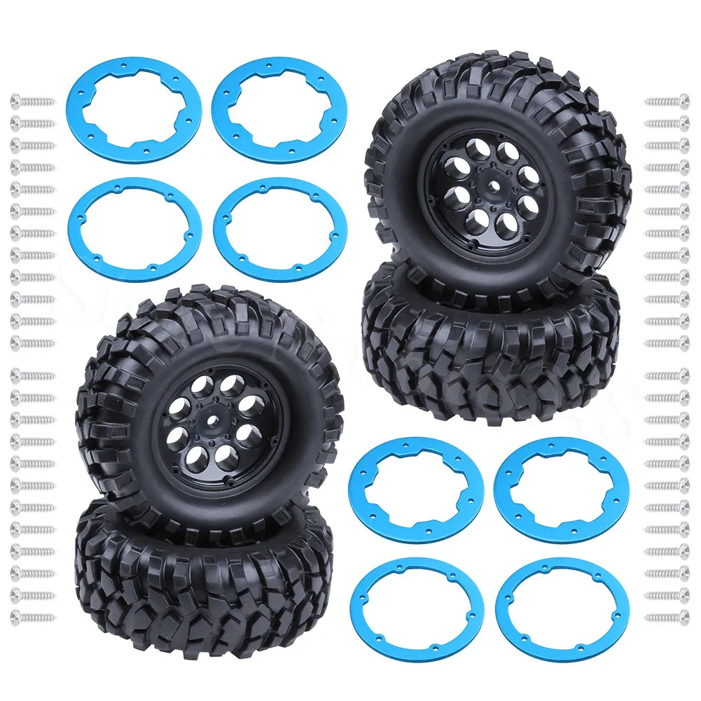4 шт. Резина 1 9 &quotBeadlocks колеса и шины 96 мм для Радиоуправляемая модель axial SCX10 RC4wd