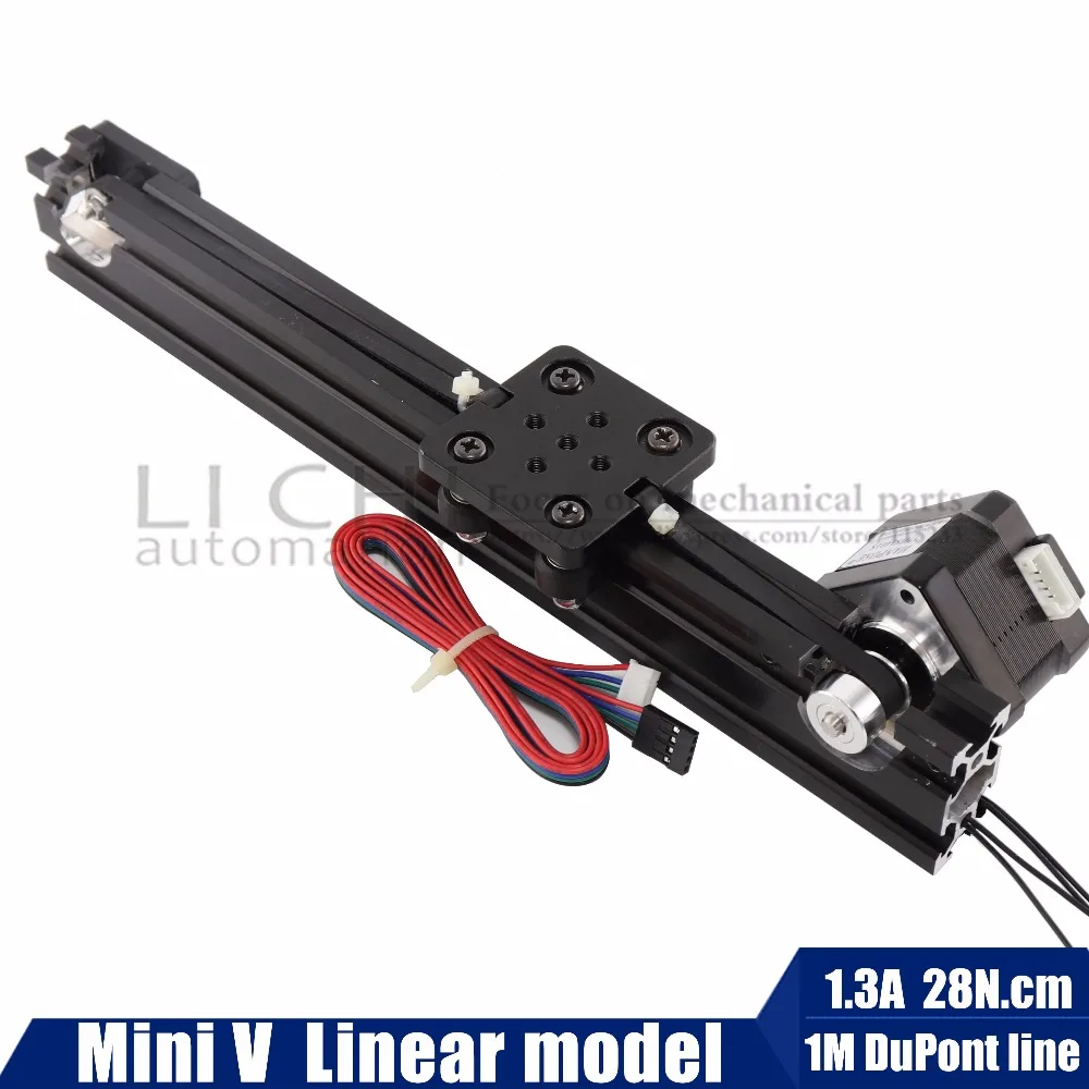 Modelo para Kit Openbuilds Motor Deslizante Mini V-slot Linear Atuatorlinear Roteador Reprap 3d Impressora Sapre Peças 17hs3401 Nema17