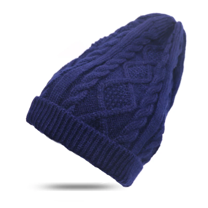 Унисекс Шапка-бини Для женщин Для мужчин вязаное, тёплое, зимнее шапки для мужчин и женщин однотонный хип-хоп повседневные шапочки