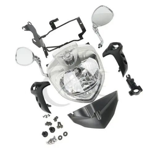Комплект передних фар в сборе для 2007 2009 YAMAHA FZ6 FZ6N 2010|head light assembly|fazer headlightyamaha fz6n headlight