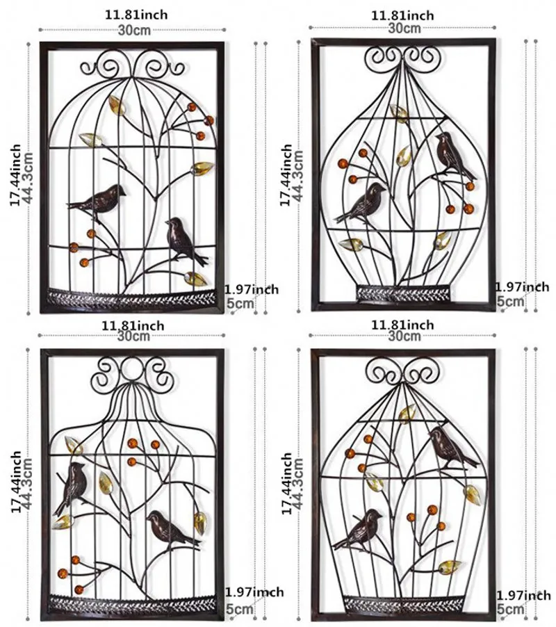 Абстрактная китайская птичья клетка, железная рама, скульптура, украшение на стену, фон, настенная статуя, для гостиной, домашний декор