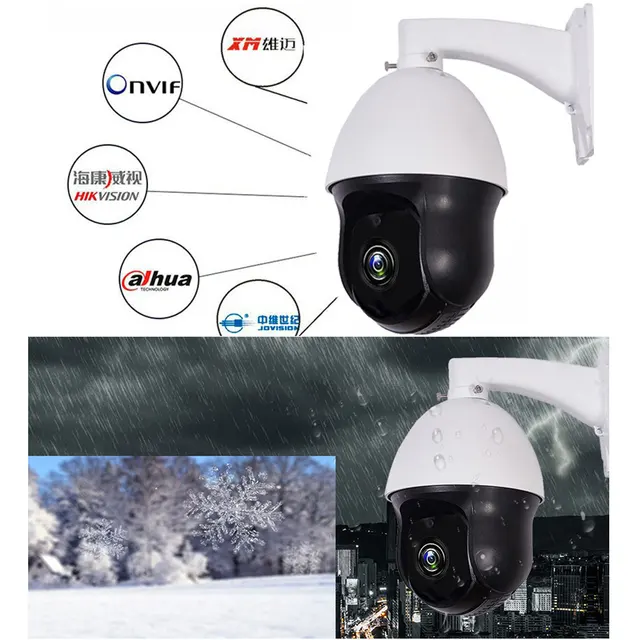 1080P AHD PTZ Camera 2MP 30X Zoom IR 60M 8LED Security CCTV AHD Dome Mini Camera Outdoor Weatherproof Video Surveillance Cameras 4