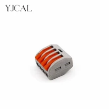 YJCAL Wago Wire Connector 222-414 10PCS Cage Spring Universal Fast Wiring Conductors Terminal Block Auto Connectors China