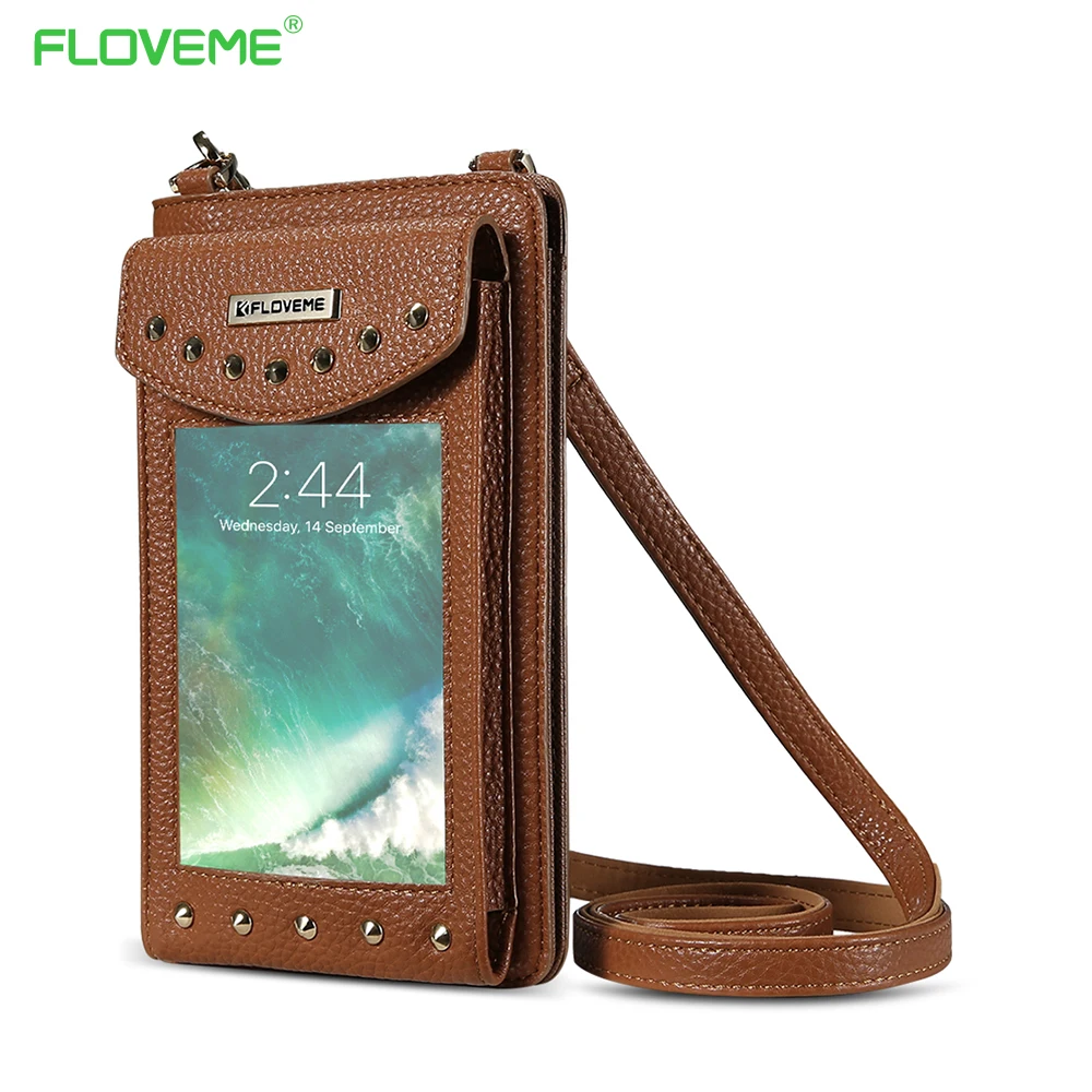 Floveme дюймов Кожа Чехлы бумажники для iPhone 6 6S 7 8 Plus заклепки IPhone X 5 сумка снаряды
