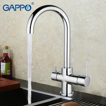 Gappo 1 компл. бортике Кухня раковина кран двойная ручка очистки воды Функция 360 Вращение туалете смеситель G1052-8