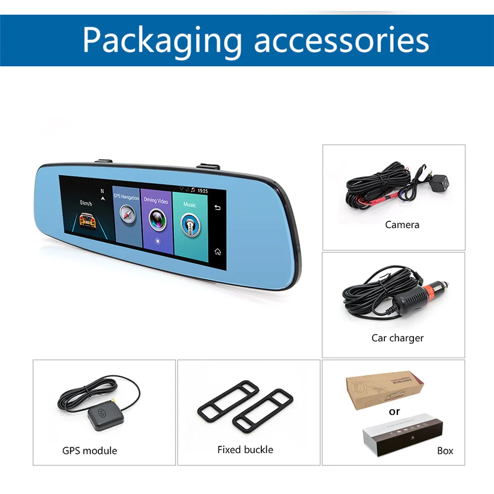 Junsun A880 4G ADAS Car Mirror DVR Camera 7.86\