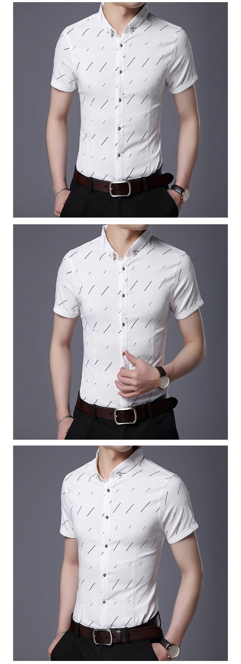 Модная брендовая дизайнерская мужская рубашка, летняя, с принтом, на пуговицах, с коротким рукавом, облегающая, уличная, для тренировок, повседневная, мужская одежда