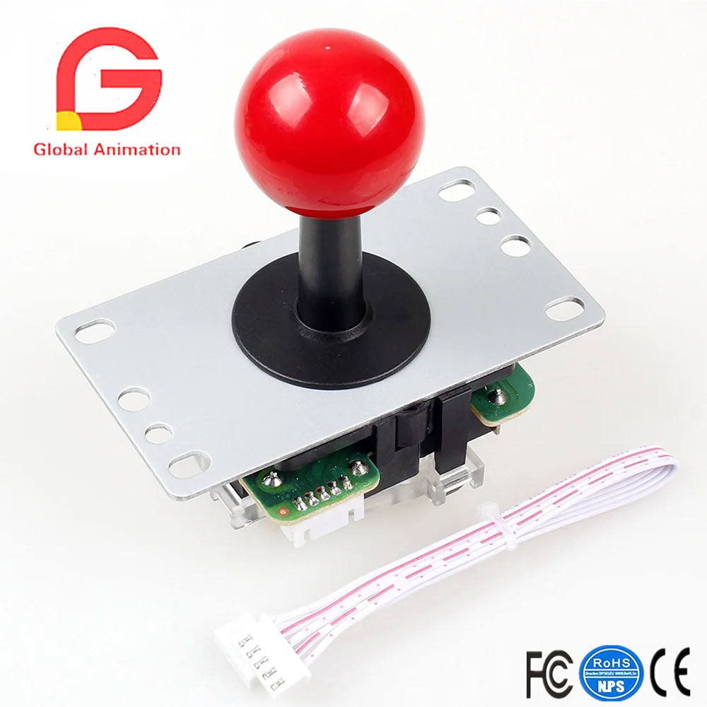 

2Pcs Classic DIY 8 Way Switchable Professional Arcade Joystick for MAME, PC, PS2, PS3, XBOX 360, Raspberry Pi Game Controller