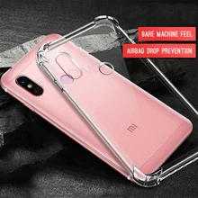 Capa de celular transparente, capa de airbag de cristal para xiaomi redmi note 7 5 6 pro 6a 5 plus xiaomi mi9se 8 a2 lite mi8 se mi6 mi6x mi5x