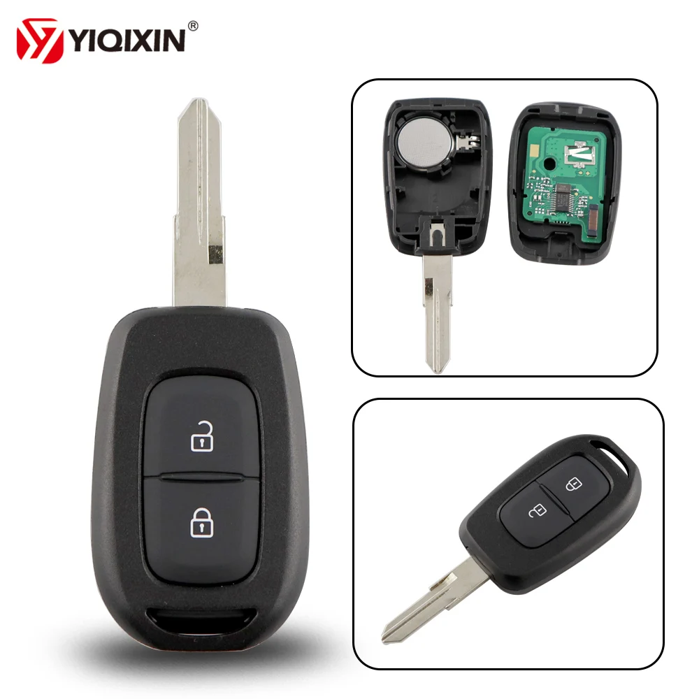 YIQIXIN 2 кнопки дистанционного ключа 433 МГц 4A PCF7961M HITAG AES чип для Renault Sandero Megane Dacia Logan Lodgy Dokker Duster