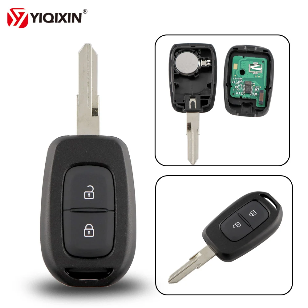 

YIQIXIN 2 Button Remote Key 433Mhz 4A PCF7961M HITAG AES Chip For Renault Sandero Megane Dacia Logan Lodgy Dokker Duster 2016