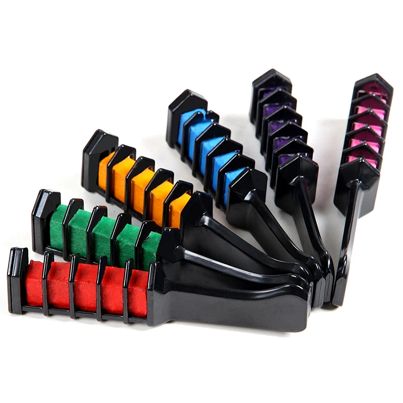 6 Colors kappers benodigdheden coiffeur accessoire Mini Hair Chalk Sticks Hair Color Comb Hair Dye With Comb barber accessories 6 Colors kappers benodigdheden coiffeur accessoire Mini Hair Chalk Sticks Hair Color Comb Hair Dye With Comb barber accessories