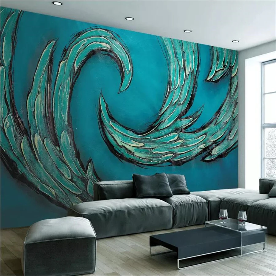 

beibehang Custom wallpaper 3d photo mural blue abstract pattern american style retro fashion background wall papers home decor