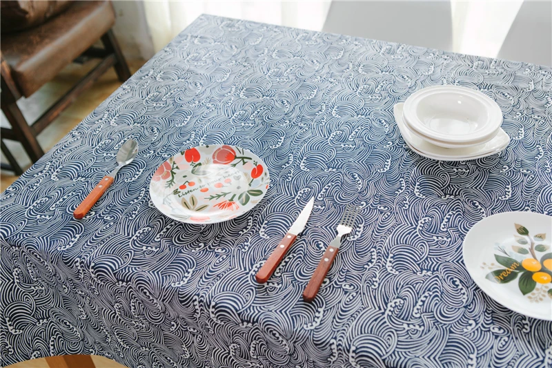 Cotton Linen Fabric Tableclothes For Rectangular Tables 10 Sizes Table Cloth For Table Decor Microwave Oven Cover For Kitchen