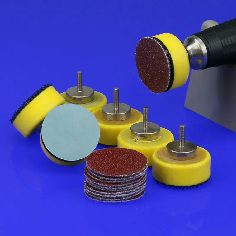 40pcs 80 2000 Grinding Machine Round Sand Paper Disc Flocking
