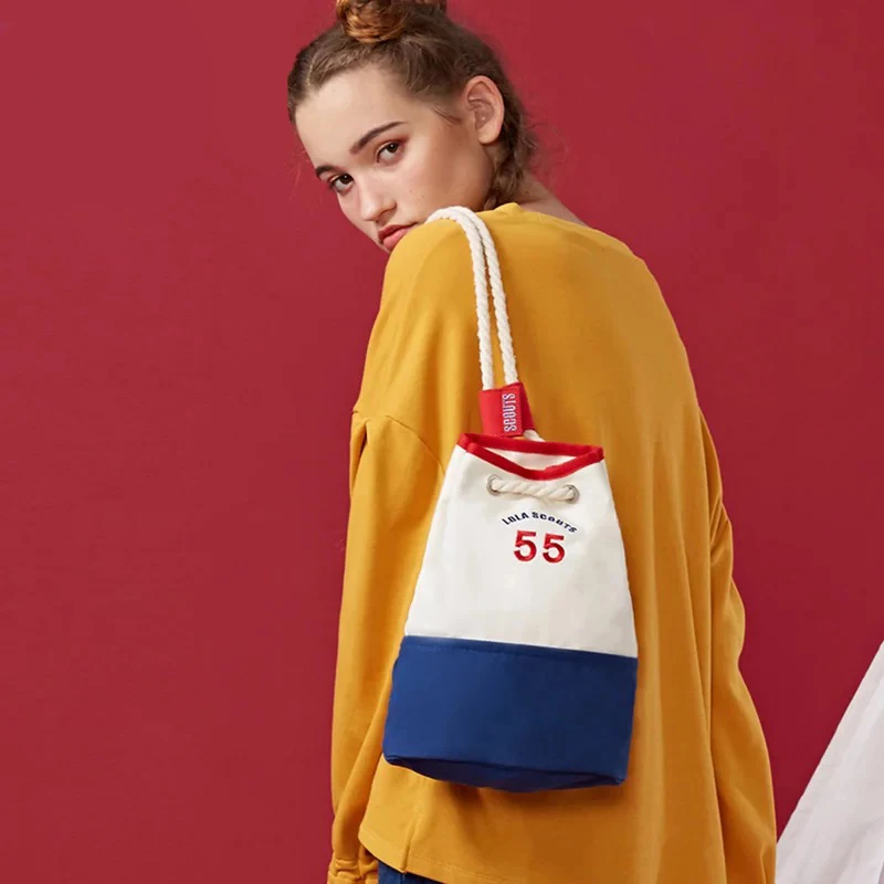 

Princess sweet lolita bag Young girl single shoulder small satchel coarse belt knapsack students female rope canvas bag LLD056