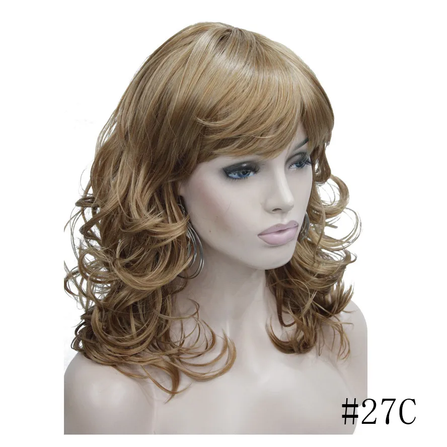 StrongBeauty женский парик Боб Длинные волнистые слоистые волосы черный/рыжий Синтетический Полный парик 8 цветов
