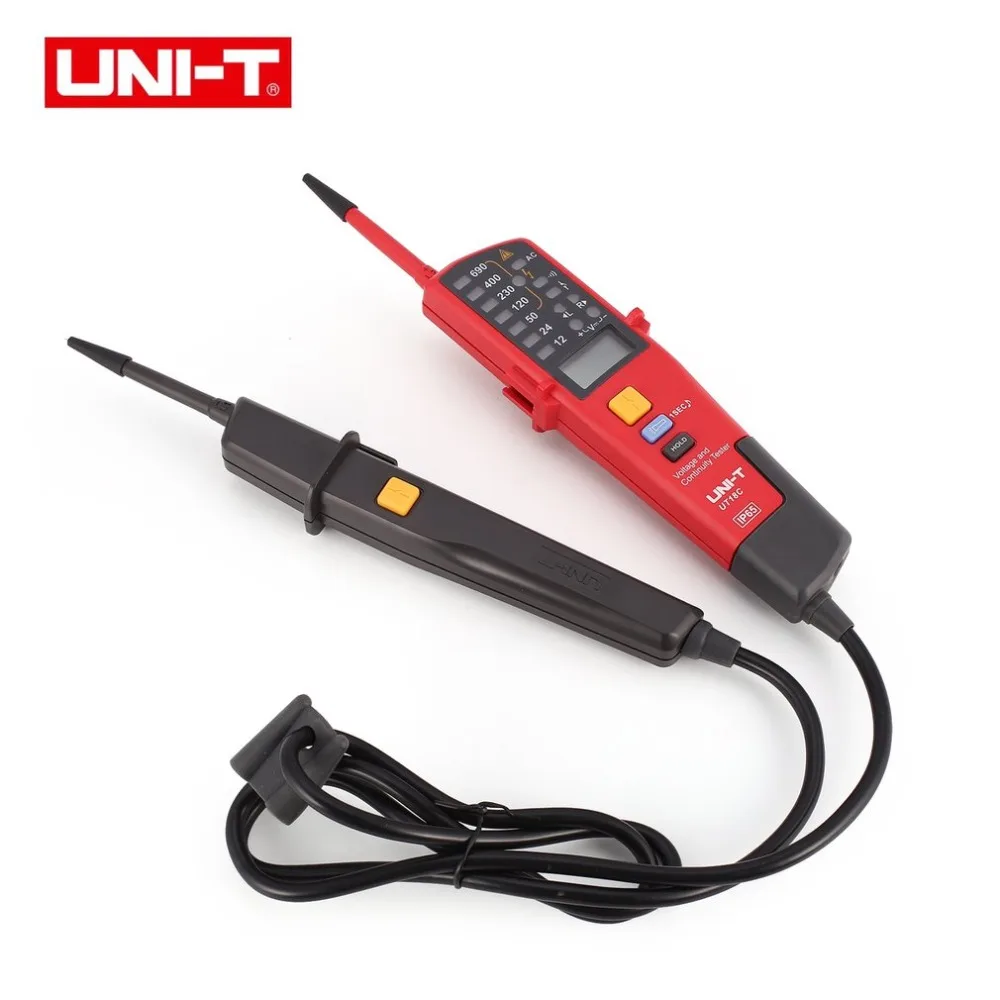 

UNI-T UT18C/D Auto Range Voltage Meter Continuity Phase Rotation RCD LCD LED Two Pole Tester Detector On-Off Test Voltmeter Sale