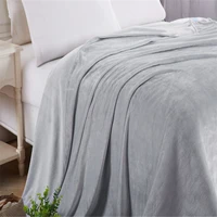 Soft Blanket On The Bed Polyester Coral Fleece Plaid Gray Color Adult Winter Warm Sheets Coverlet Bedspread Flannel Blankets 2
