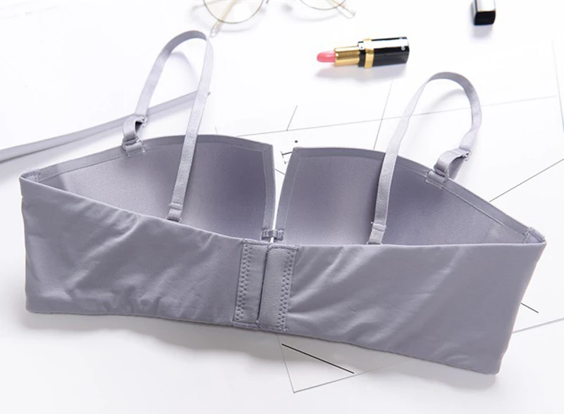 Queenral Seamless Bras For Women Invisible Brassiere Strapless Wedding Bralette  Push Up Fly Bra Underwear BH Half Cup Bra      19