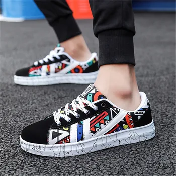 

2019 New Hot Brand Summer Men Canvas Vulcanized Shoes Low To Help Soft Bottom Lace Men'S Casual Flat Shoes Sneakers Men Outdoor