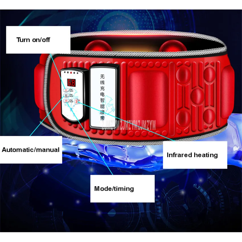 48W Vibration Fitness Massager Electric Slimming Belt Lose Weight Fitness Shaking Vibration Abdominal Muscle Waist Trainer 220V