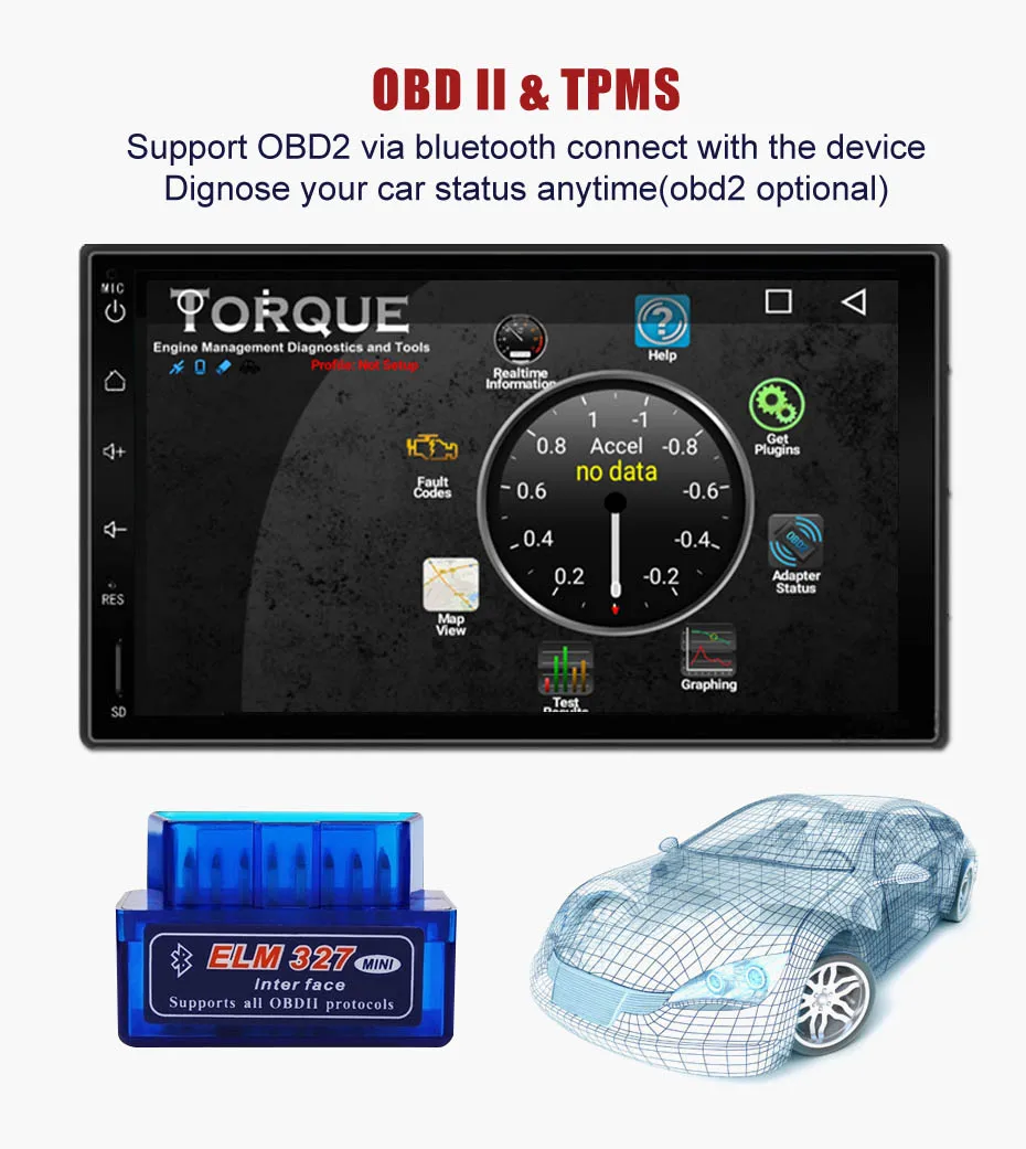 Flash Deal KANOR Quad Core RAM 2G ROM 16G 2 Din Android 8.1 Universal Car Audio Stereo Radio With GPS WiFi GPS Navigation Video Head Unit 9