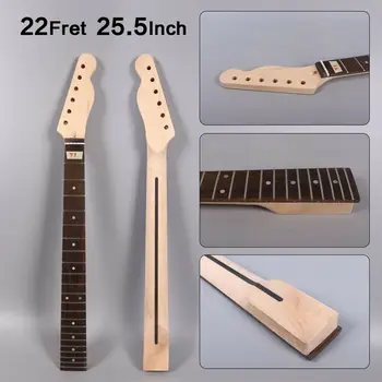 

Unfinished Maple Guitar Neck 22 fret 25.5''inch Electric Guitar Project #T1