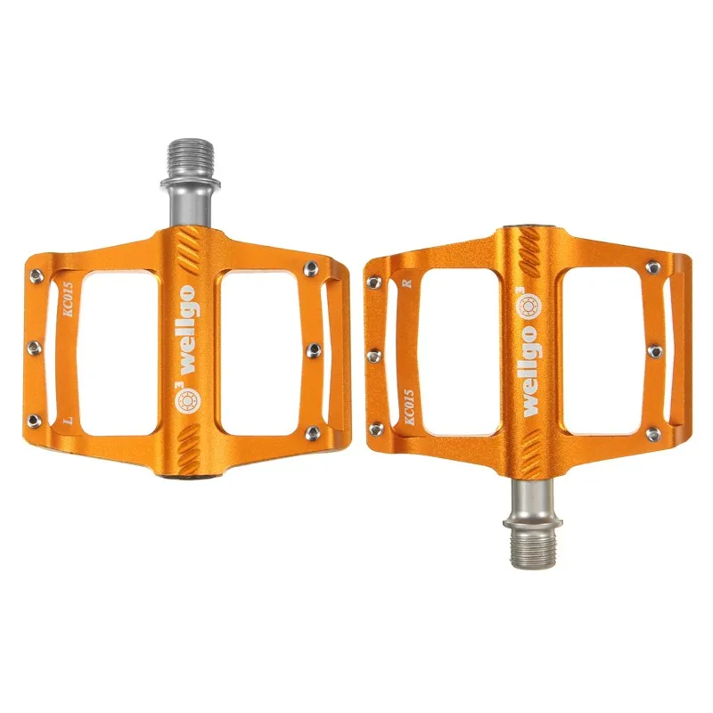 

Original WELLGO KC015 Aluminum CNC MTB Bike Pedals 3Color Outdoor Sports Mountain Bicycle Ultralight Bearing Pedal Bicycle Parts
