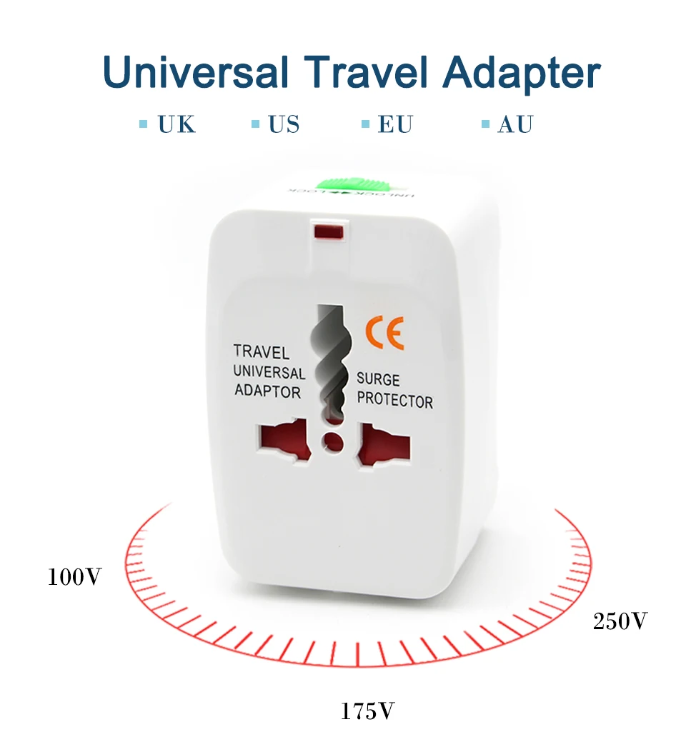 Common 250V 10A Universal EU UK AU US  AC Travel Power plug Charger Adapter Abroad Conversion Adaptor Socket Global Plug (1)
