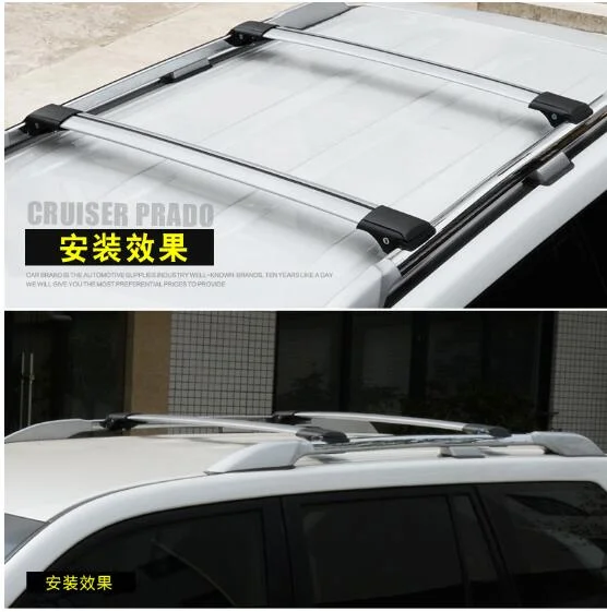 أعلى ستار سبائك الألومنيوم الأمتعة مكدس roofrack العارضة ، الأمتعة سقف رف ، (ماكس تحمل 20 كيلوجرام) لتويوتا برادو 2700