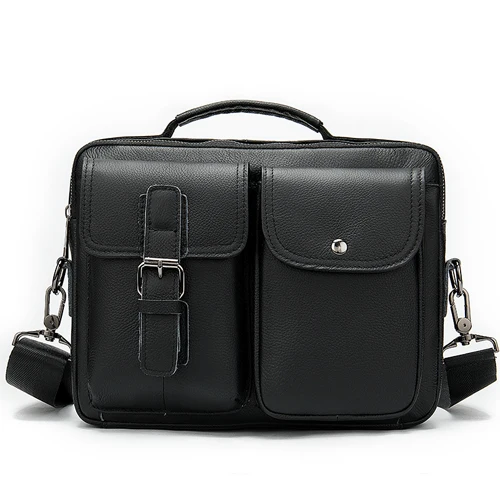 WESTAL, мужская сумка из натуральной кожи, мужской портфель, Офисные Сумки для мужчин, кожаные сумки для ноутбука, сумка-мессенджер, мужская сумка через плечо - Цвет: 8592A4black