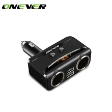 3.1a Dual USB Автомобильное Зарядное устройство адаптер с 2 Авто-прикуриватели разъем 12 В-24 В Адаптеры питания заряда с volmeter ток