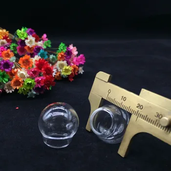 

50pcs/20*15mm Transparent Globe Crystal Glass ball Wish Bottle Dome Cover Botanical Necklace Pendants DIY Craft Jewelry boutique