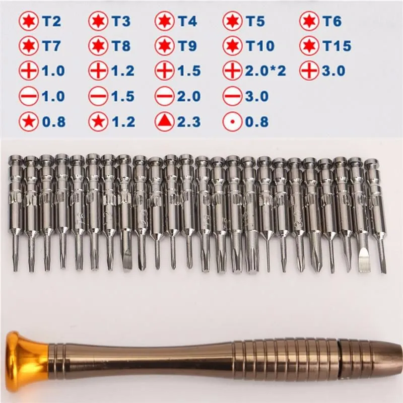 High Quality Cell Phone Repair Tools Set 25 in 1 Precision Torx Screwdriver for iPhone Laptop Cellphone Electronics Hand Tool