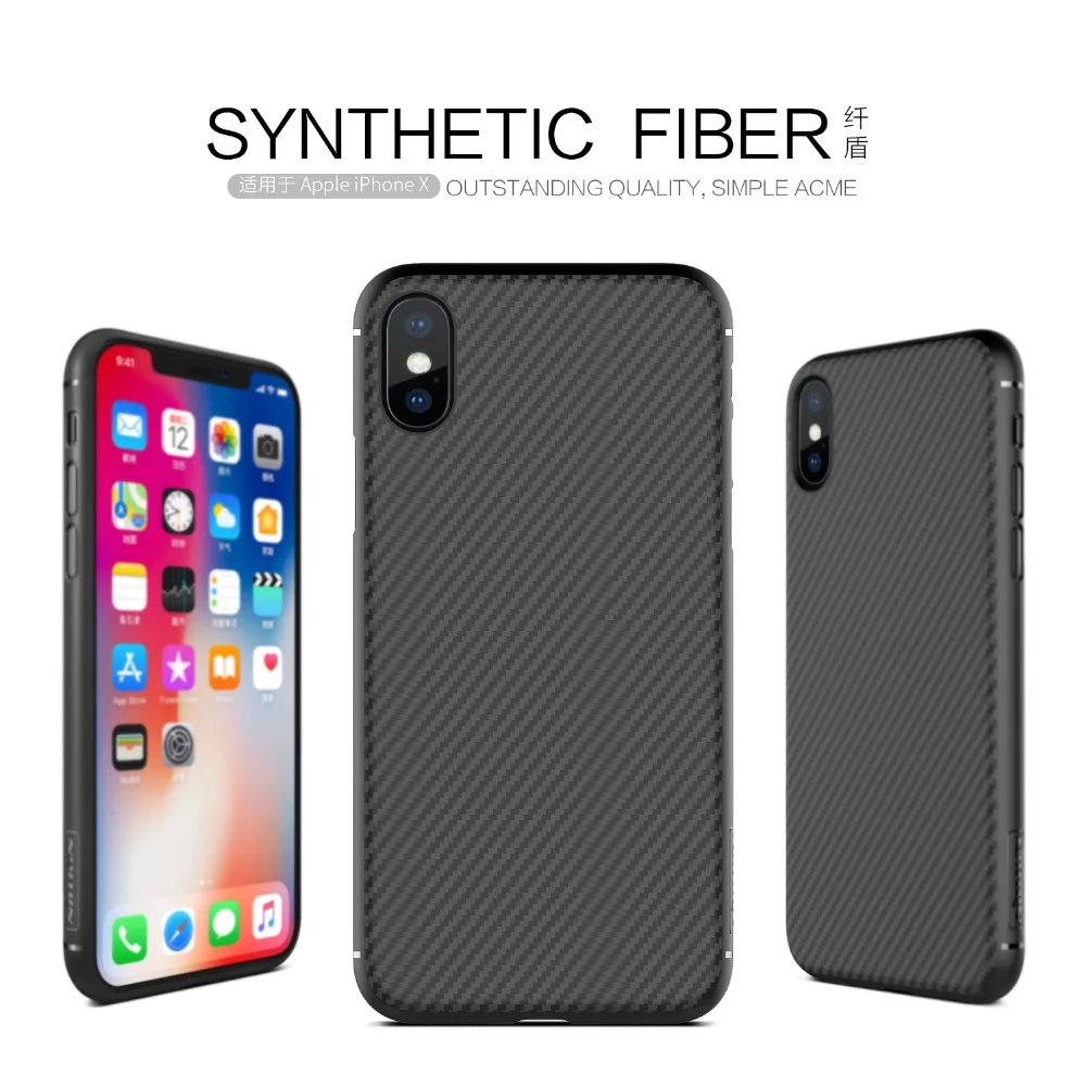 Чехол для iphone 11 12 pro max корпус Nillkin из углеродного волокна чехол xr xs 8 задняя крышка