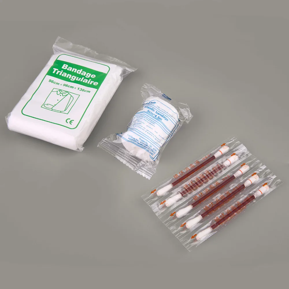 (12 piezas) primeros Auxilios para deportes al aire libre viaje Camping emergencia bolsa con vendas torniquete botiquín