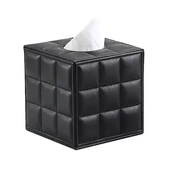 

1PC Tissue Box PU Leather High Quality Rectangle Practical Napkin Storage Container for Living Room Home Bedroom