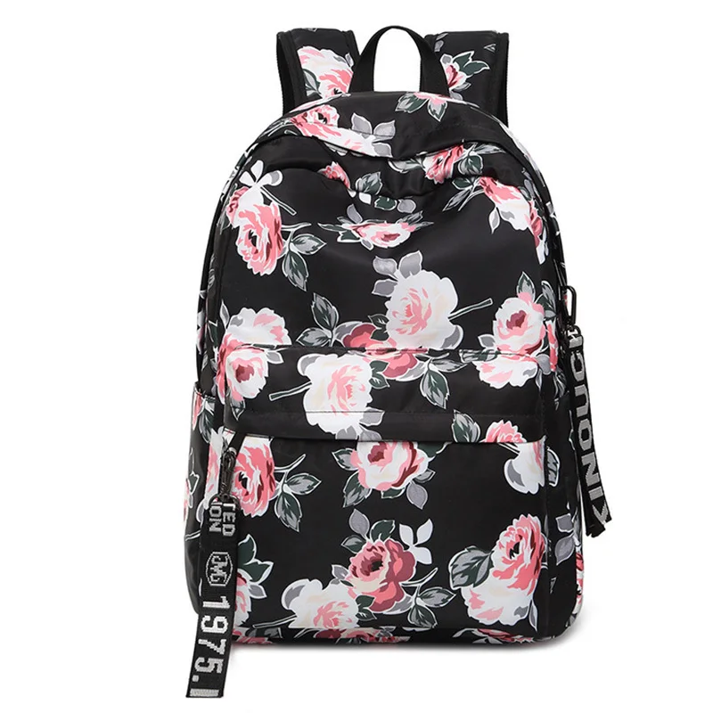 

Fashion Water Resistant Nylon Flower Printing Women Backpacks For School Teenagers Rucksack Girls Daily College Laptop Bagpack