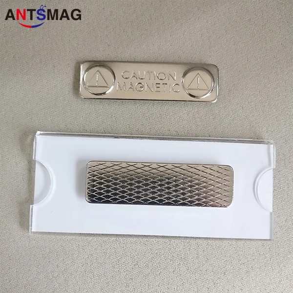 

5 Pairs Reusable Acrylic Name Badge Holder with Magnet Back
