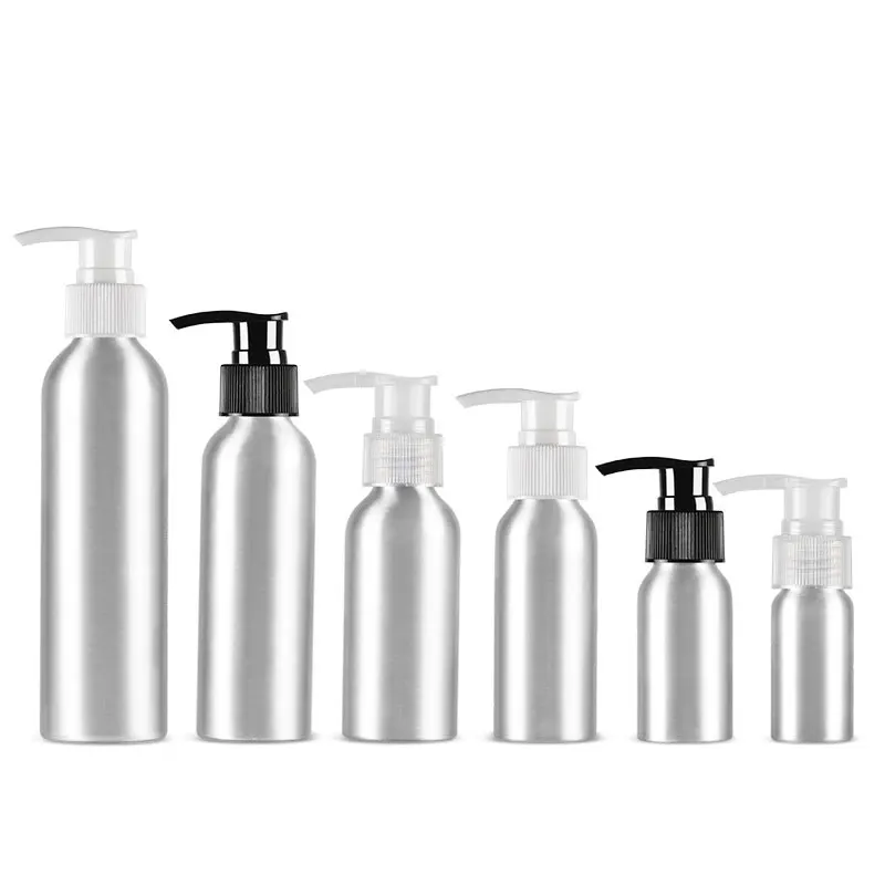 

30ml 50ml 100ml 120ml 150ml 250ml Empty Lotion Pump Aluminum Bottle Liquid Soap Dispenser Containers Body Lotion Cream Container