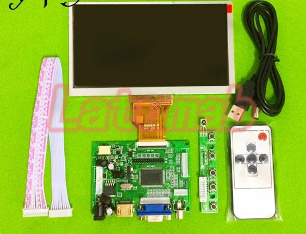 Latumab 6 5 дюймовый 800*480 ЖК экран AT065TN14 плата драйвера монитор HDMI + VGA AV LVDS для Raspberry Pi
