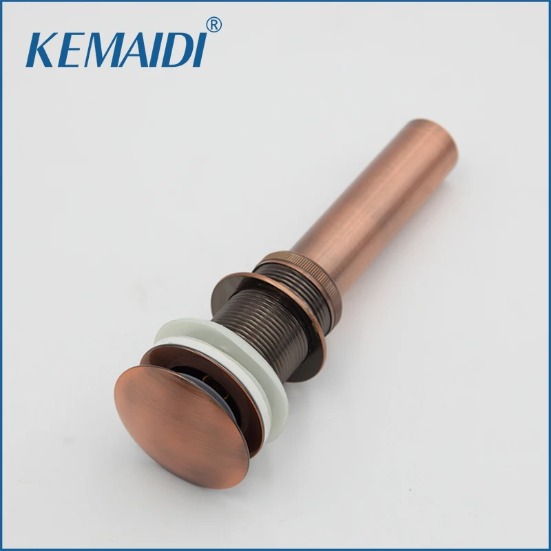 KEMAIDI Pop Up Drain Antique Copper sink Accessories without Overflow Sink Shower Waste Bounce | Обустройство дома