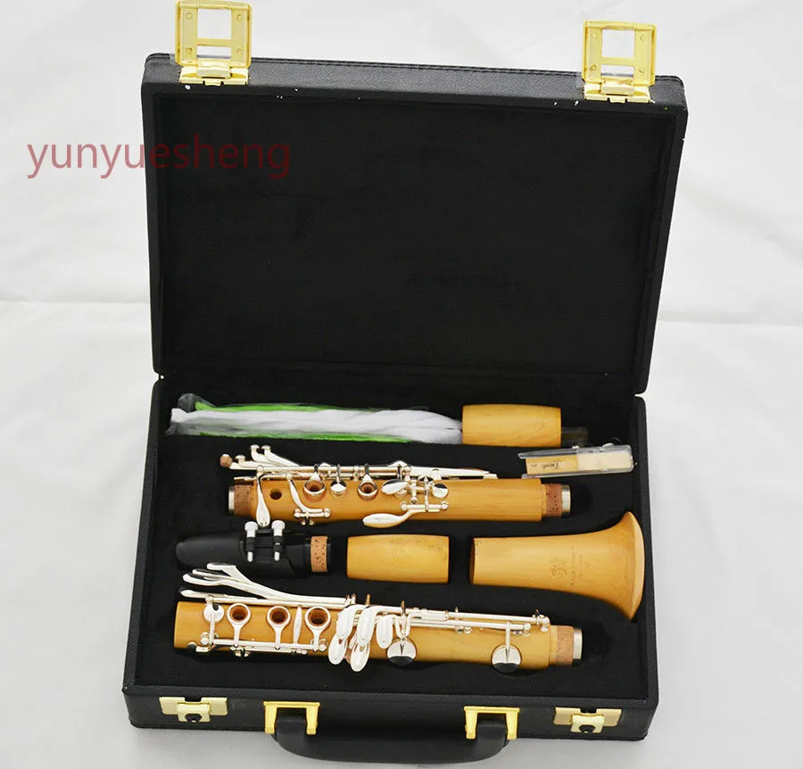 HIGH GRADE Boxwood Wooden Silver Plated 19 key With Casewood
